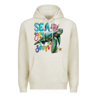 Oatmeal Heather sea you soon with sea turtle Premium Hoodie - Artiststas