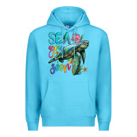 Ocean Blue sea you soon with sea turtle Premium Hoodie - Artiststas