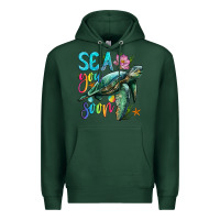 Sports Green sea you soon with sea turtle Premium Hoodie - Artiststas