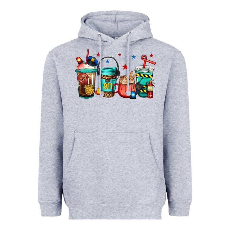 911 Police Firefighter Dispatcher Heavyweight Hoodie by Jasminsmagicworld | Teevron