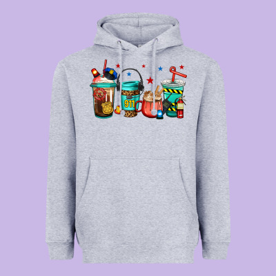911 Police Firefighter Dispatcher Heavyweight Hoodie Designed By Jasminsmagicworld