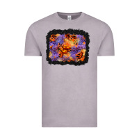 Vintage Zinc halloween pumpkin and leopard background Vintage Tee - BundleAndBundleShop