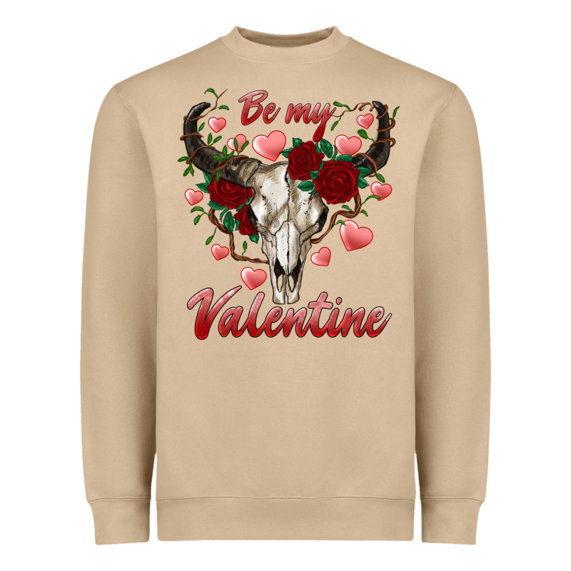 Be My Valentine Bull Skull Heavyweight Sweatshirt by RanaPortraitStore | Teevron