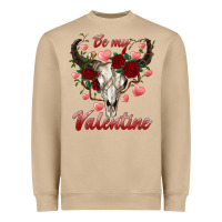 Mushroom be my valentine bull skull Heavyweight Sweatshirt - RanaPortraitStore
