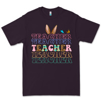 Plum Easter bunny Teacher Premium Tee - OliviaCreatesArt