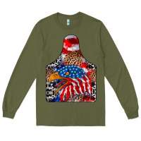 Army Green America Long Sleeve Tee - CowhideDigitalArt