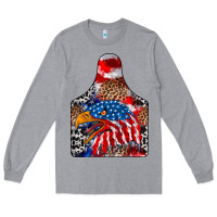Heather Grey America Long Sleeve Tee - CowhideDigitalArt