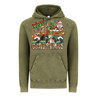 Vintage Olive Merry Christmas  tractor Vintage Hoodie - CowhideDigitalArt