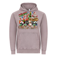 Vintage Zinc Merry Christmas  tractor Vintage Hoodie - CowhideDigitalArt