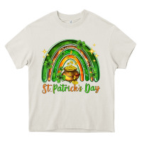 Cream St. Patrick's Day rainbow Heavy Core Tee - HowdyJamesFarm
