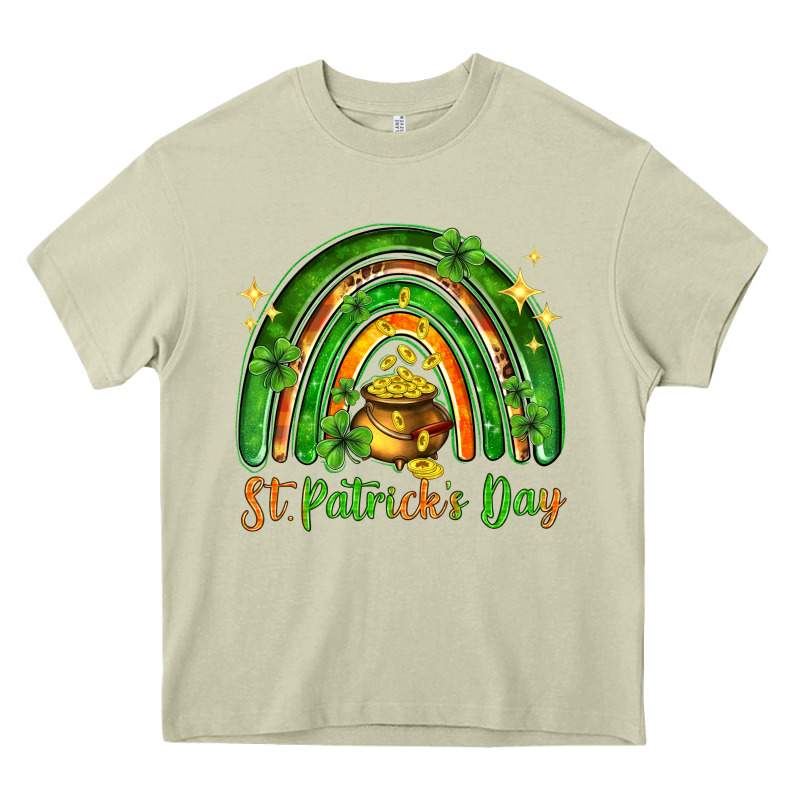 St. Patrick's Day Rainbow Heavy Core Tee by HowdyJamesFarm | Teevron
