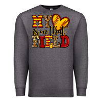 Charcoal Heather my heart is on that field softball Premium Sweatshirt - Jasminsmagicworld