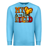 Ocean Blue my heart is on that field softball Premium Sweatshirt - Jasminsmagicworld