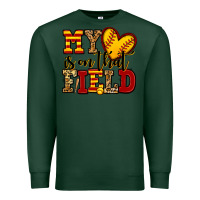 Sports Green my heart is on that field softball Premium Sweatshirt - Jasminsmagicworld