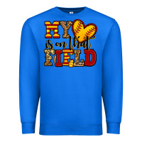 True Royal my heart is on that field softball Premium Sweatshirt - Jasminsmagicworld