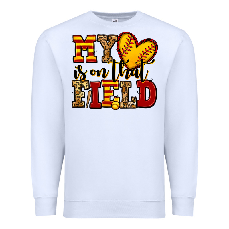 My Heart Is On That Field Softball Premium Sweatshirt by Jasminsmagicworld | Teevron