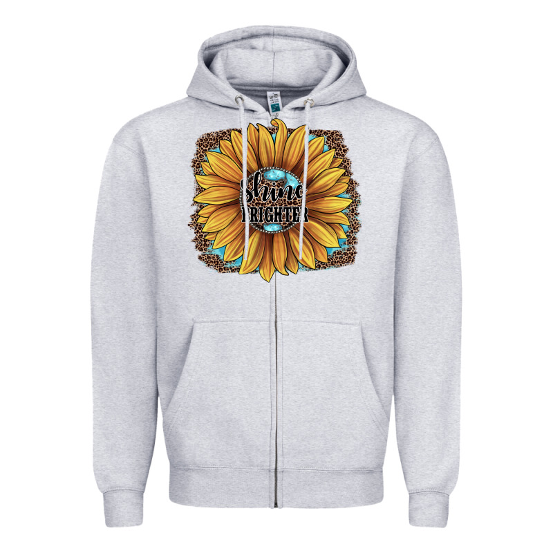 Shine Brighter Zipper Hoodie by JahusDesignShop | Teevron