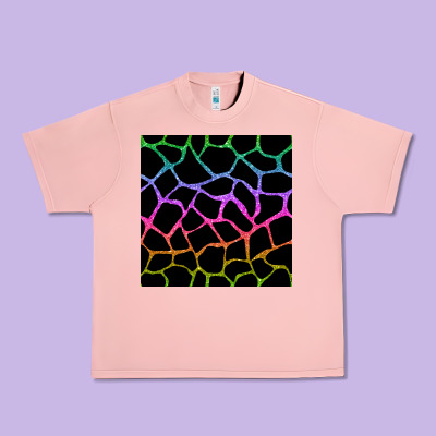 Giraffe Glitter Seamless Pattern Urban Heavy Tee Designed By Bundleandbundleshop