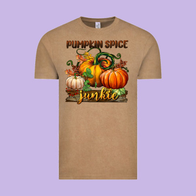 Pumpkin Spice Junkie Vintage Tee Designed By Bundleandbundleshop