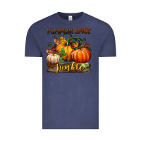 Vintage Denim pumpkin spice junkie Vintage Tee - BundleAndBundleShop