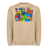 Mushroom my child is non verbal but his mama aint afro Heavyweight Sweatshirt - RanaPortraitStore