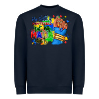 Navy my child is non verbal but his mama aint afro Heavyweight Sweatshirt - RanaPortraitStore