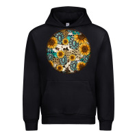 Black western pattern circle earrings Urban Hoodie - Jasminsmagicworld