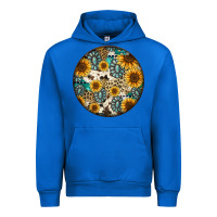 Cobalt western pattern circle earrings Urban Hoodie - Jasminsmagicworld