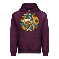 Mauve Wine western pattern circle earrings Urban Hoodie - Jasminsmagicworld