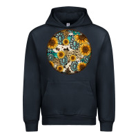 Navy western pattern circle earrings Urban Hoodie - Jasminsmagicworld