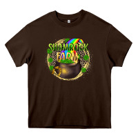 Chocolate Brown shamrock farm Heavy Core Tee - CowGirlArtShop