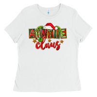 White christmas auntie claus Ladies Tee - FaDigitalArtStudio