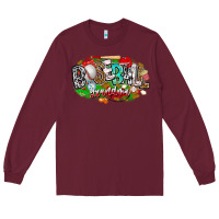 Burgundy baseball grandma Long Sleeve Tee - CowhideDigitalArt