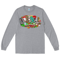 Heather Grey baseball grandma Long Sleeve Tee - CowhideDigitalArt