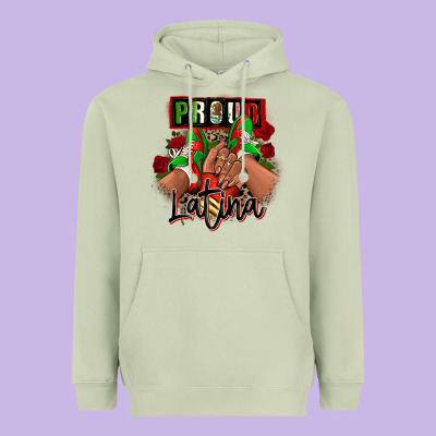 Proud Latina Mexican Sneakers Heavyweight Hoodie Designed By Ranaportraitstore