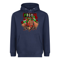 Navy Proud Latina Mexican sneakers Heavyweight Hoodie - RanaPortraitStore