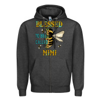 Charcoal Heather blessed to bee called mimi Zipper Hoodie - JahusDesignShop
