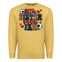 Little Sister Biggest Fan Soccer Premium Sweatshirt | Teevron