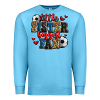 Ocean Blue little sister biggest fan soccer Premium Sweatshirt - Jasminsmagicworld
