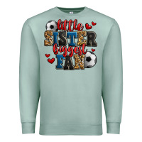 Seafoam little sister biggest fan soccer Premium Sweatshirt - Jasminsmagicworld