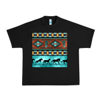 Black native american aztec seamless pattern Urban Heavy Tee - BundleAndBundleShop