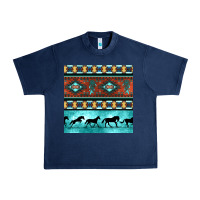 Navy native american aztec seamless pattern Urban Heavy Tee - BundleAndBundleShop