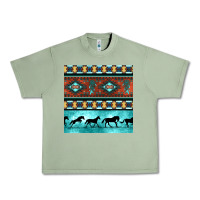 Oil Green native american aztec seamless pattern Urban Heavy Tee - BundleAndBundleShop