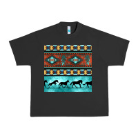 Pigment Black native american aztec seamless pattern Urban Heavy Tee - BundleAndBundleShop