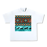 White native american aztec seamless pattern Urban Heavy Tee - BundleAndBundleShop