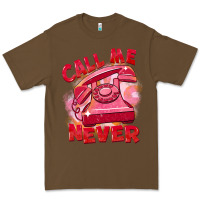 Cacao Call me never Premium Tee - FaDigitalArtStudio