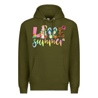 Army Green love summer with gnome Premium Hoodie - Artiststas