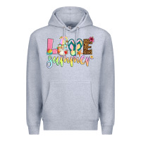 Heather Grey love summer with gnome Premium Hoodie - Artiststas