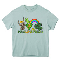 Arona Peace Love Shamrock  St. Patrick's Day Heavy Core Tee - CowGirlArtShop