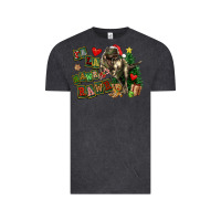 Vintage Black Fa La La Trex Christmas Vintage Tee - FaDigitalArtStudio